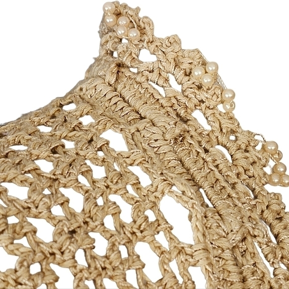 CROCHETED Bohemian Beaded Vest Size S - Picture 4 of 13